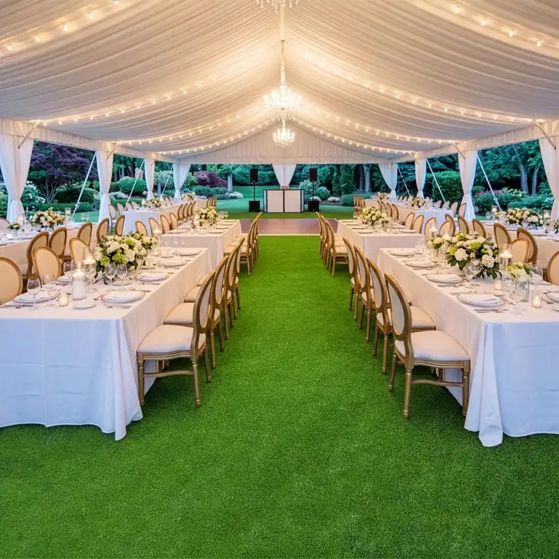 artificial grass carpet at wedding setup