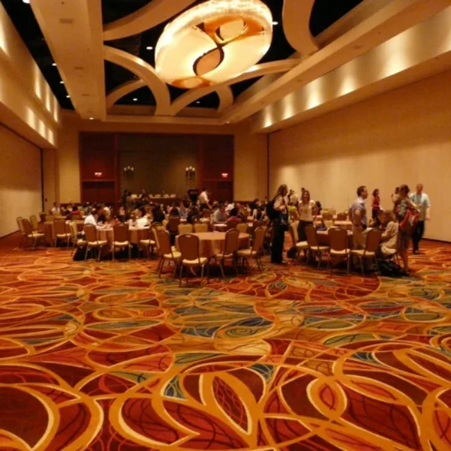 Luxury conference carpet in ballroom venue